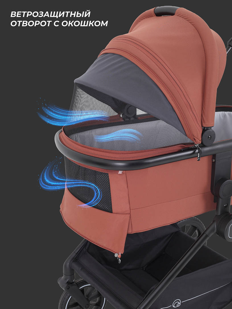 Коляска 2 в 1 Rant Moss Maroon brown