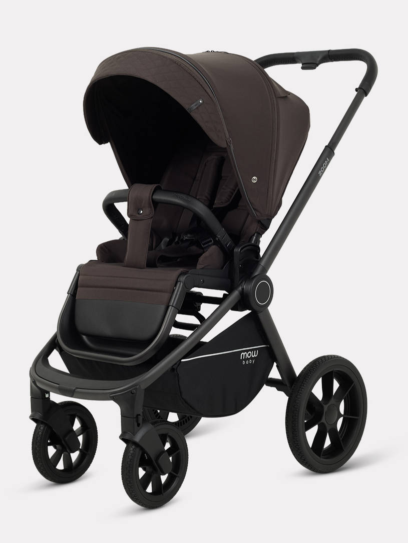 Коляска 3 в 1 Mowbaby Zoom PU Shine brown