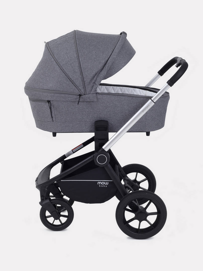 Коляска 3 в 1 Mowbaby Zoom Silver 2025 grey