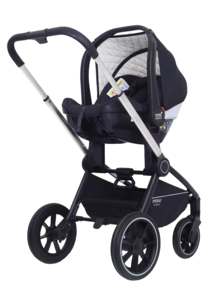 Коляска 3 в 1 MOWBaby ZOOM PU RA087 Silver Beige