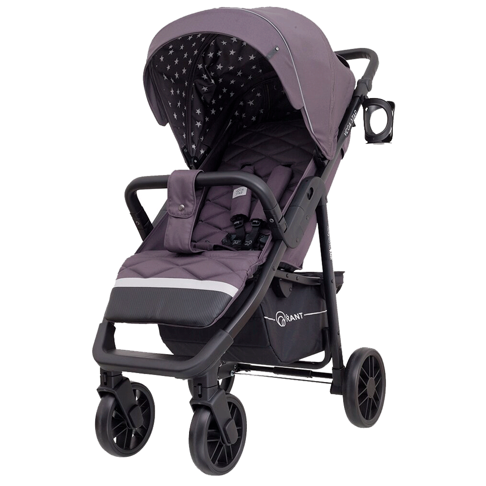 Коляска прогулочная Rant Vega Star Moon Grey. Цвет: Темно-серый