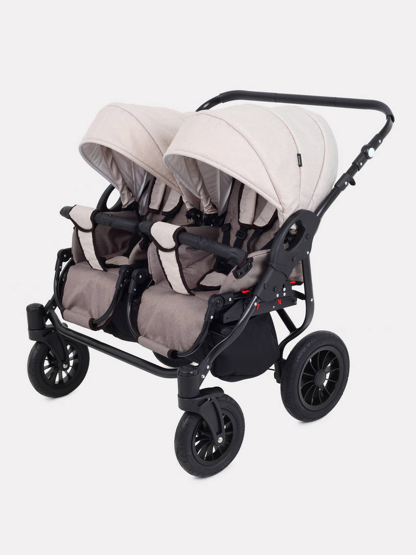 Коляска для двойни 2 в 1 Rant Siena Duo 02 коричневый-бежевы