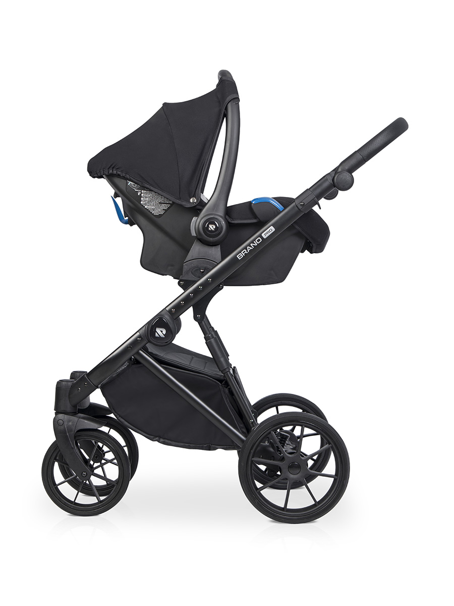 Коляска 3 в 1 Riko Brano Pro, 01 Anthracite