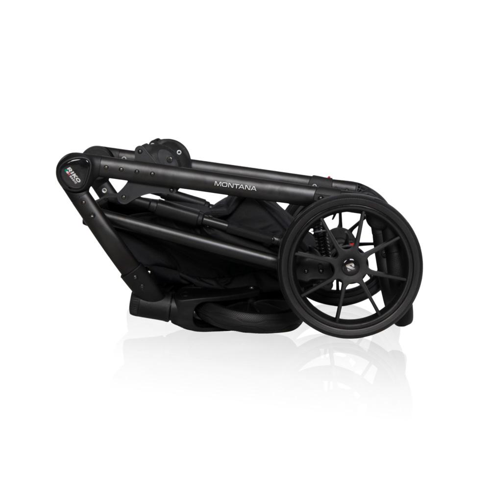 Коляска 3 в 1 Riko Basic Montana Ecco 12 Black черный