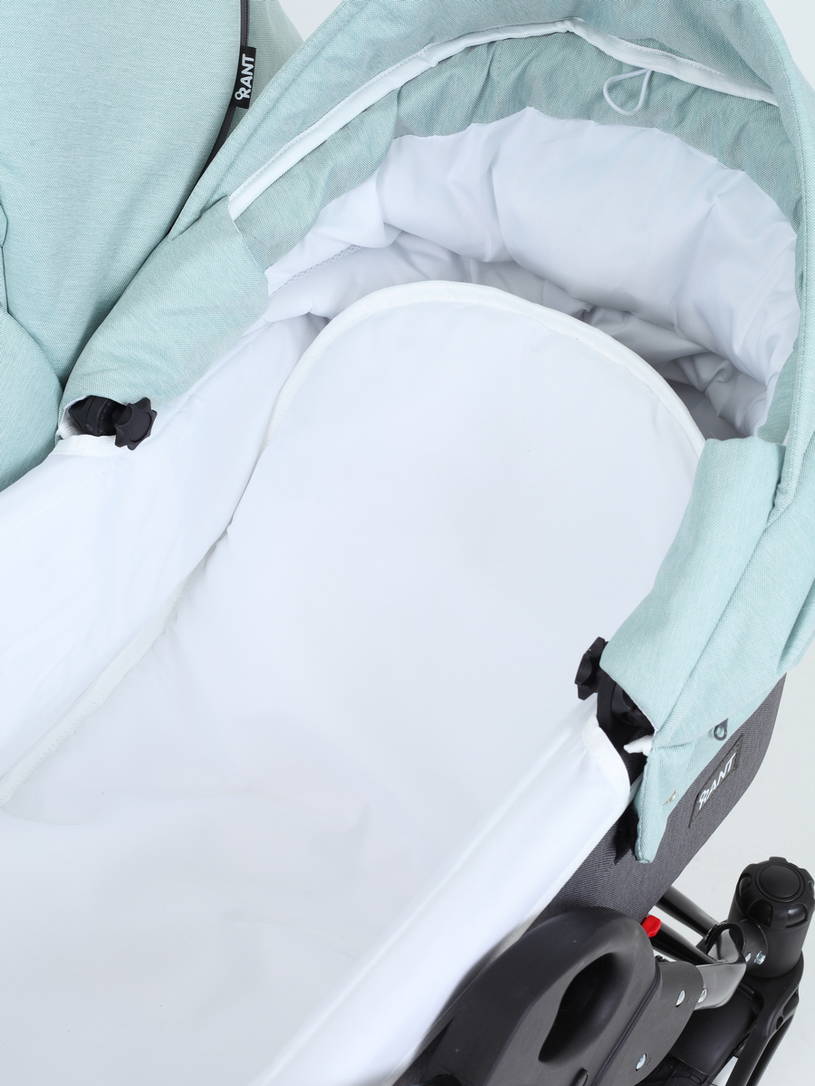 Коляска для двойни 2 в 1 Rant Dream Duo 04 серый-мятный