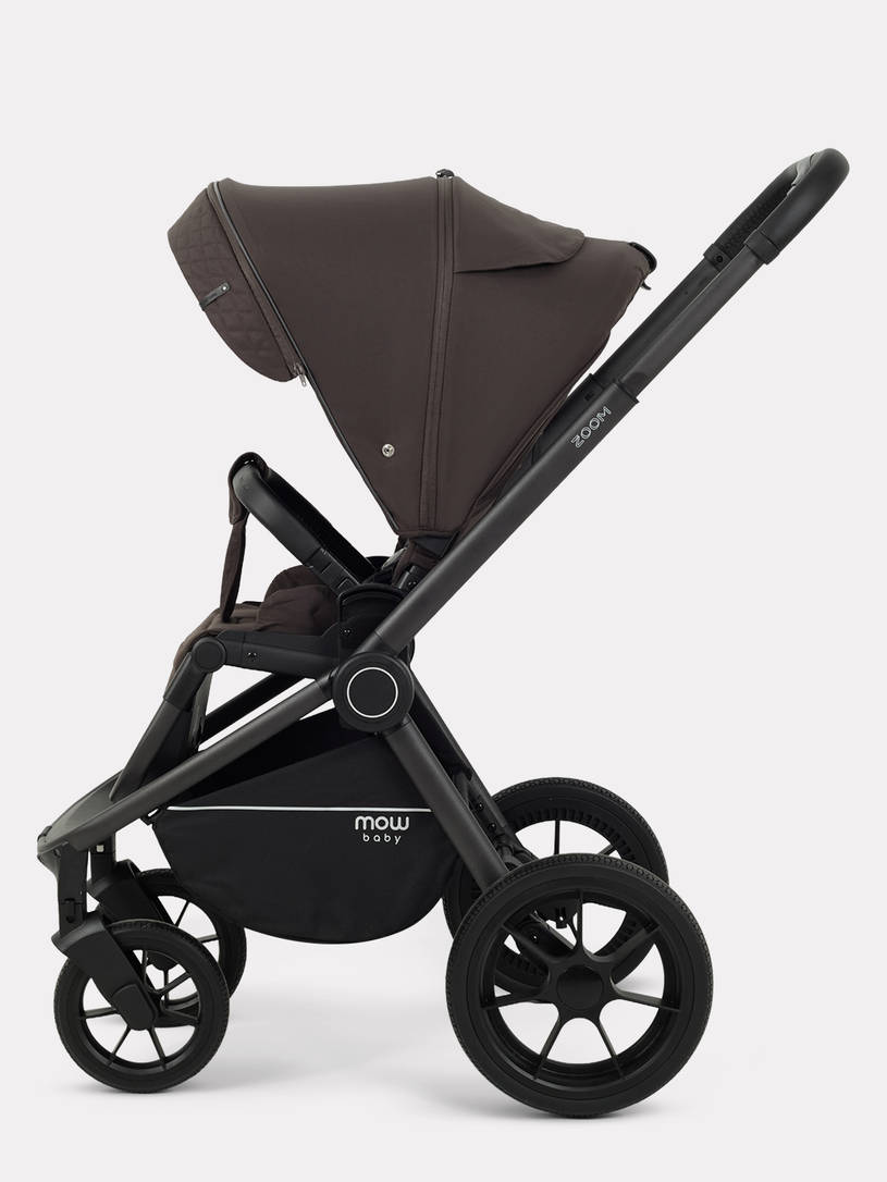 Коляска 2 в 1 Mowbaby Zoom PU Shine brown
