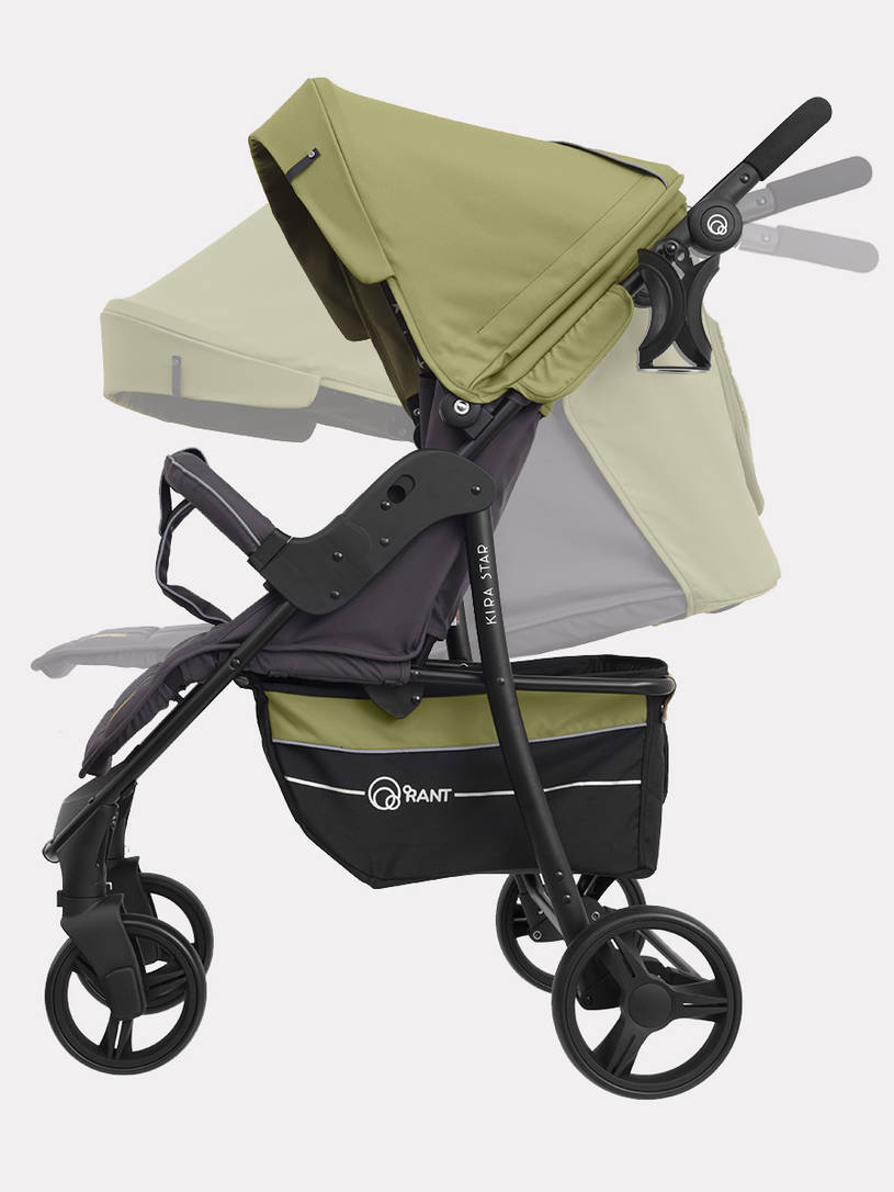 Коляска прогулочная Rant Kira Star Greek Olive. Цвет: Оливковый