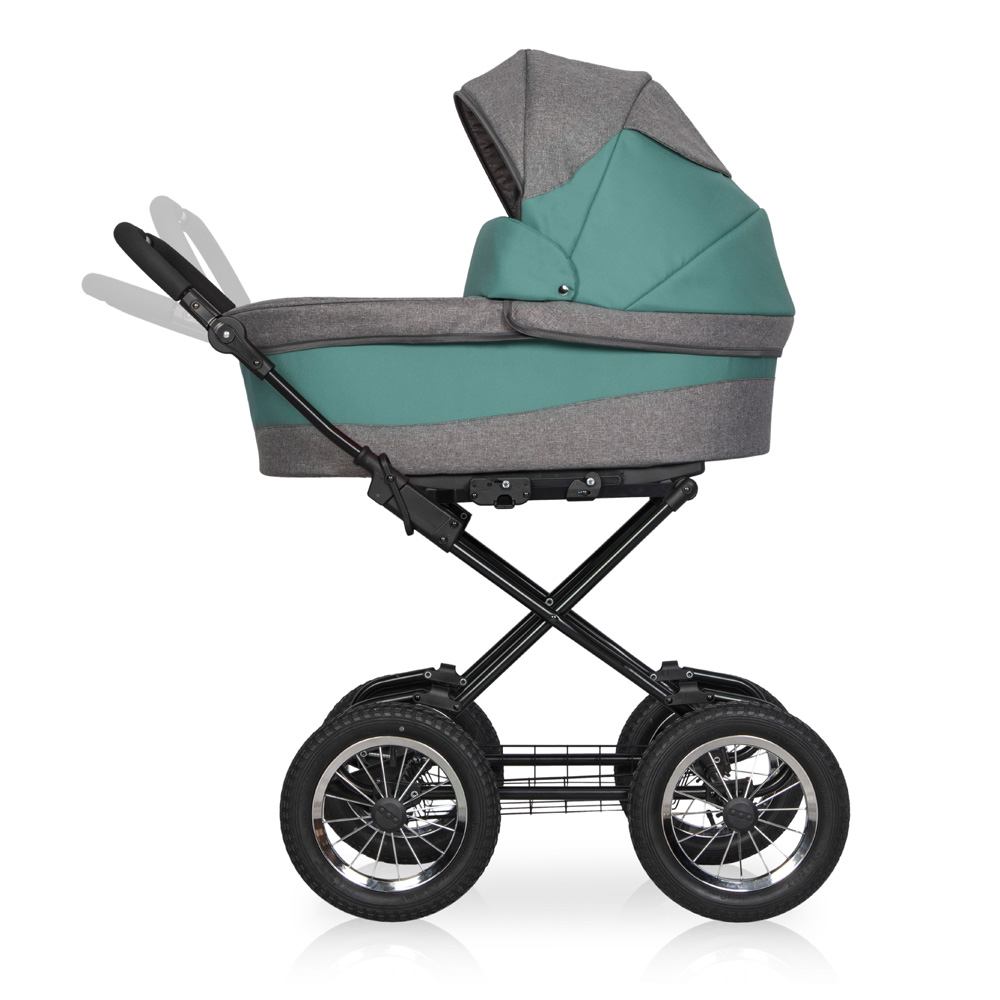 Коляска 2 в 1 Riko Basic Mario Classic 09 серо-зеленый