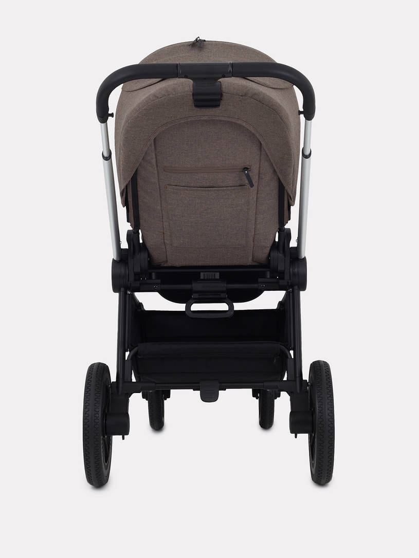 Коляска 2 в 1 Mowbaby Zoom PU silver cacao brown