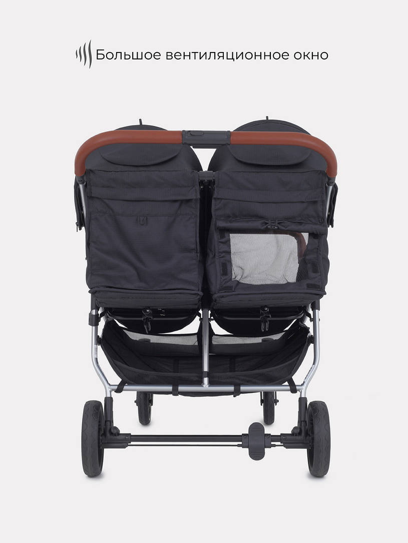 Коляска для близнецов MOWBABY Tandem MB170 Black