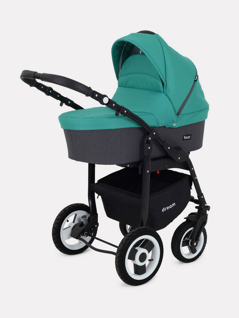 Коляска 3 в 1 Rant Dream 08 серый-темно-зеленый