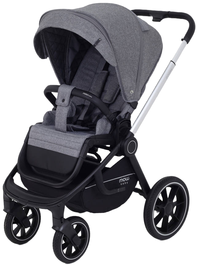 Коляска 3 в 1 MOWBaby ZOOM PU RA087 Silver Grey