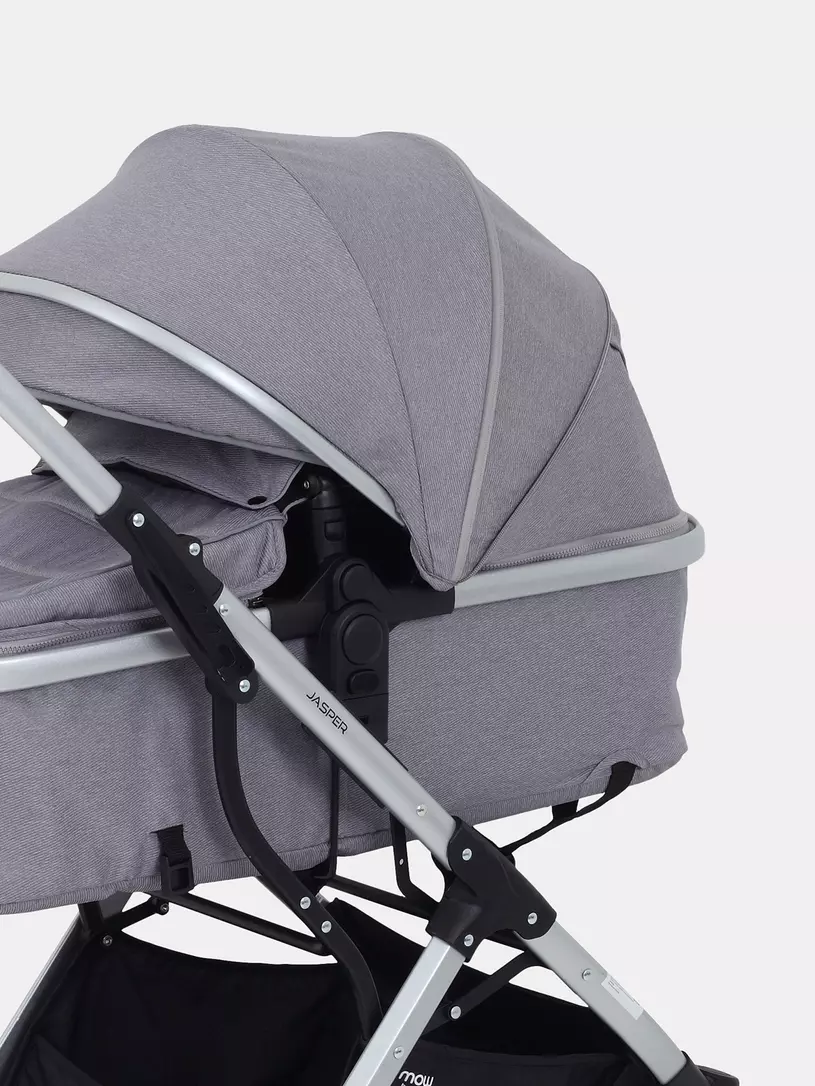 Коляска-трансформер 3 в 1 Mowbaby Jasper Silver grey
