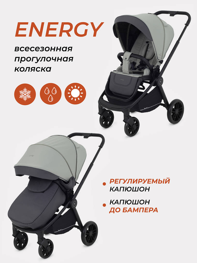 Коляска прогулочная Rant Basic Energy Green 2024