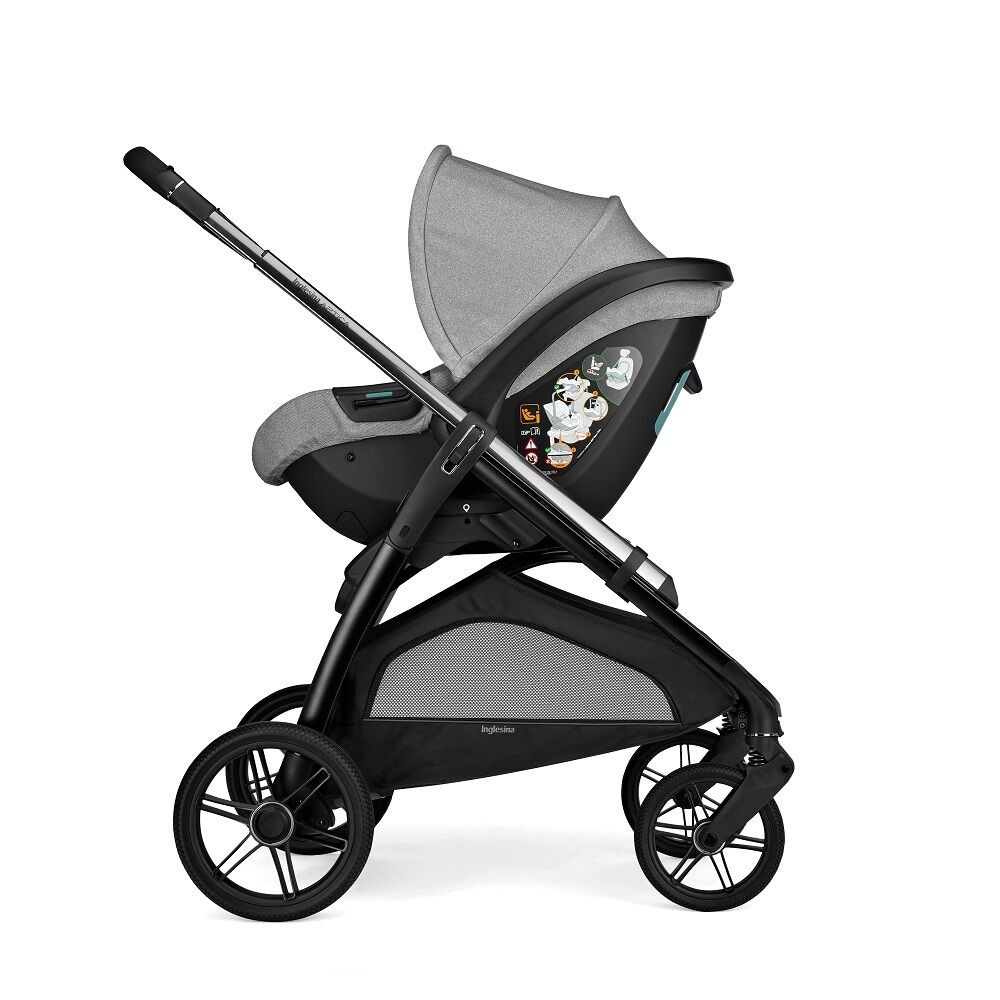 Коляска 3 в 1 Inglesina Aptica New 2025 + Автокресло Inglesina Darwin i-Size (0-13 кг), Platinum Grey (Серый)
