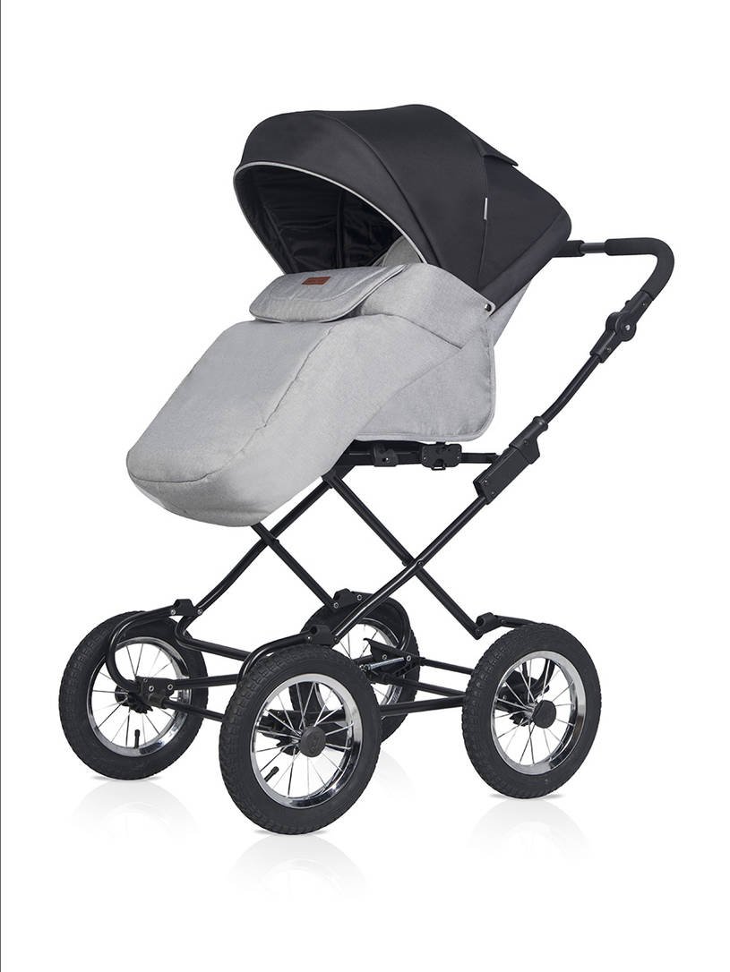 Коляска 2 в 1 RIKO BASIC BELLA LUX CLASSIC 02 серый