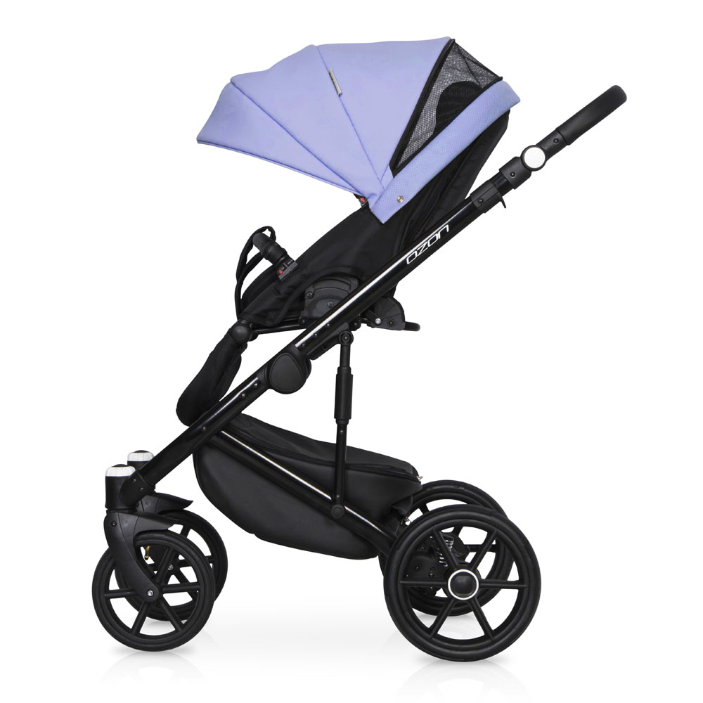 Коляска 3 в 1 Riko Basic Ozon Ecco 21 фиолетовый