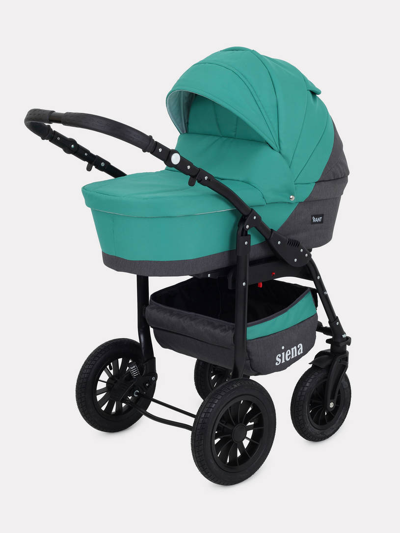 Коляска 3 в 1 Rant Siena 11 серый-темно-зеленый