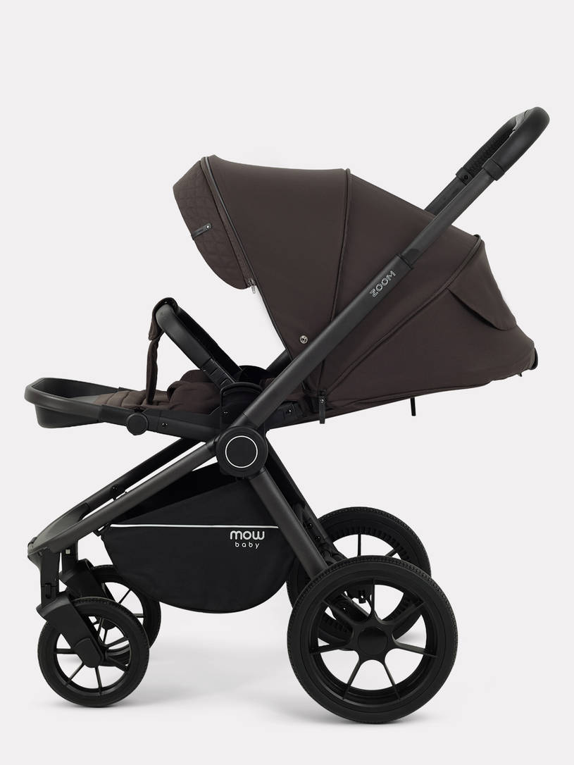 Коляска 3 в 1 Mowbaby Zoom PU Shine brown