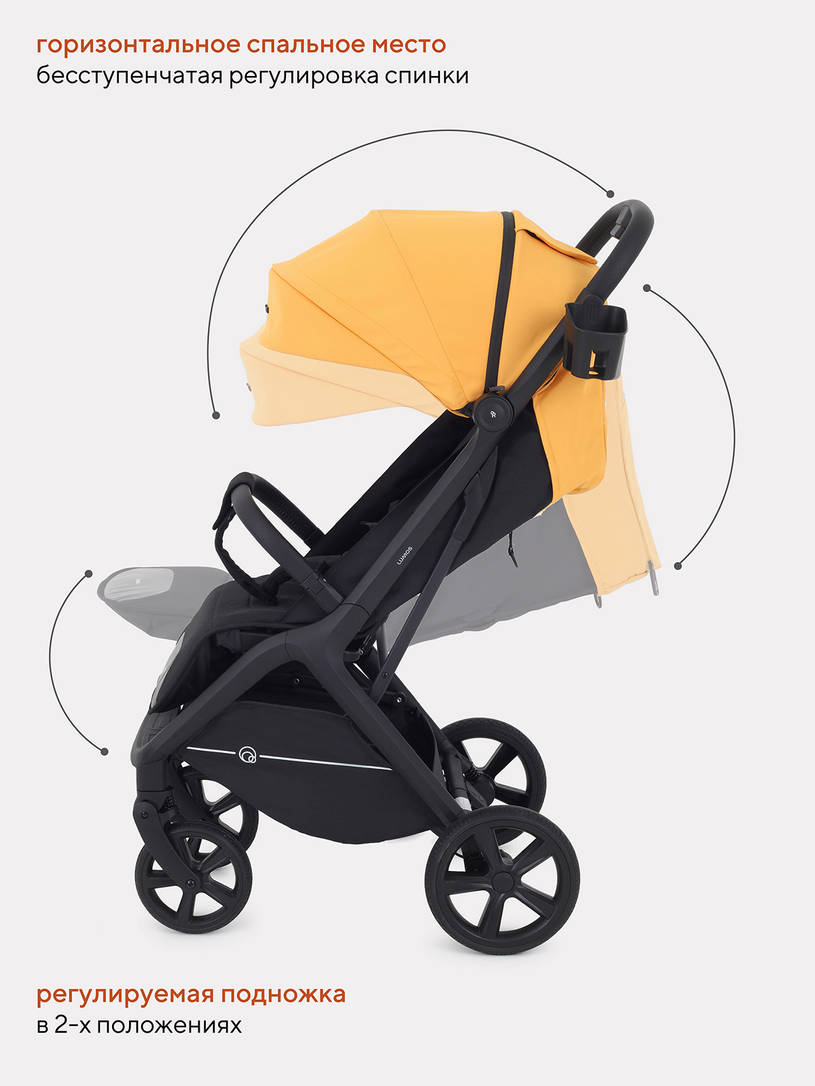 Коляска прогулочная Rant Lumos Amber yellow