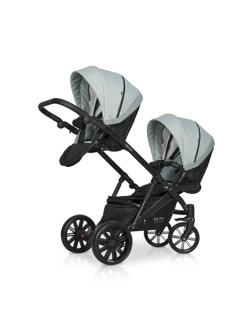 Коляска для двойни 2 в 1 Riko Team 2020 мятный