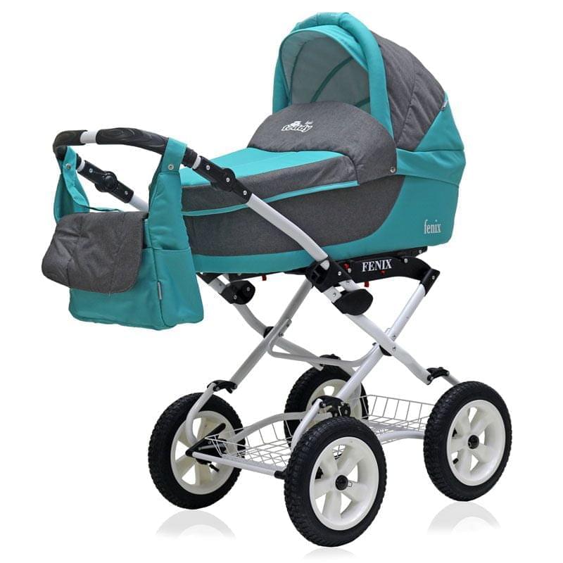 Коляска 2 в 1 Rant Fenix Classic 03 серо-бирюзовый