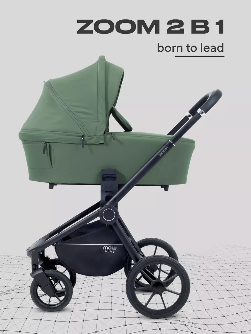 Коляска 2 в 1 Mowbaby Zoom PU Olive