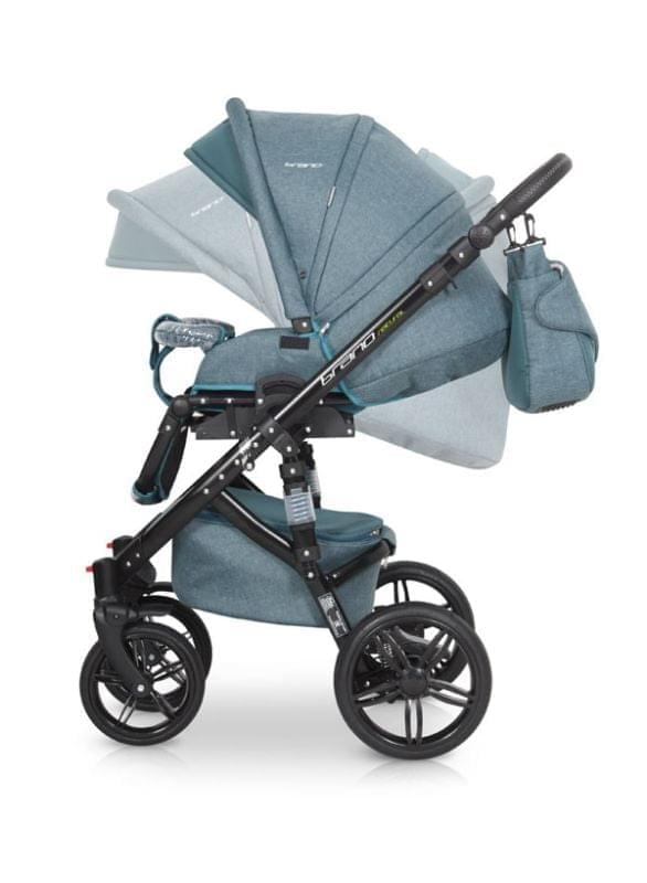 Коляска 2 в 1 Riko Bruno Natural 02 бирюзовый