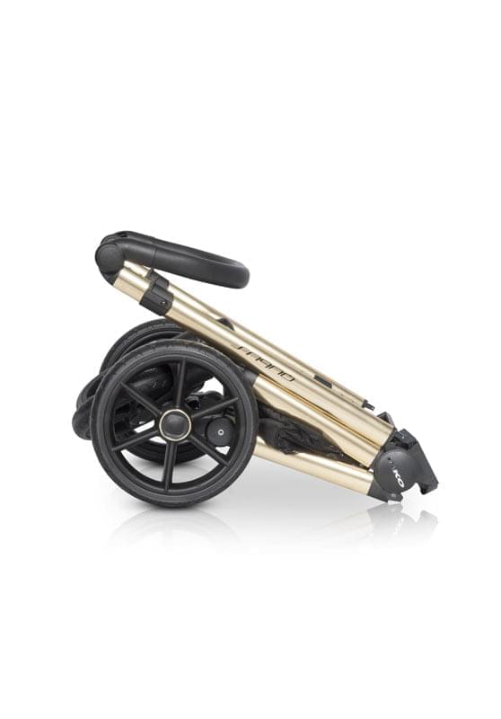 Коляска 2 в 1 Riko Qubus 05 черно-золотой