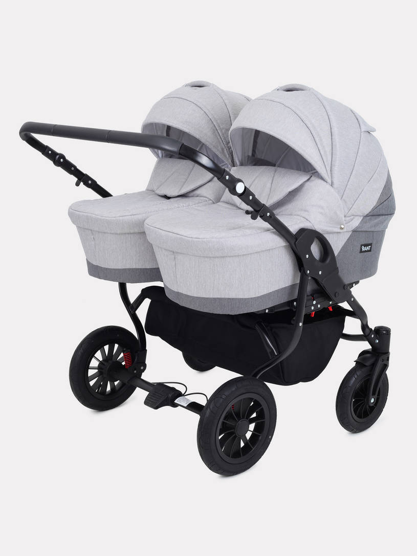 Коляска для двойни 2 в 1 Rant Siena Duo 04 графит-серый