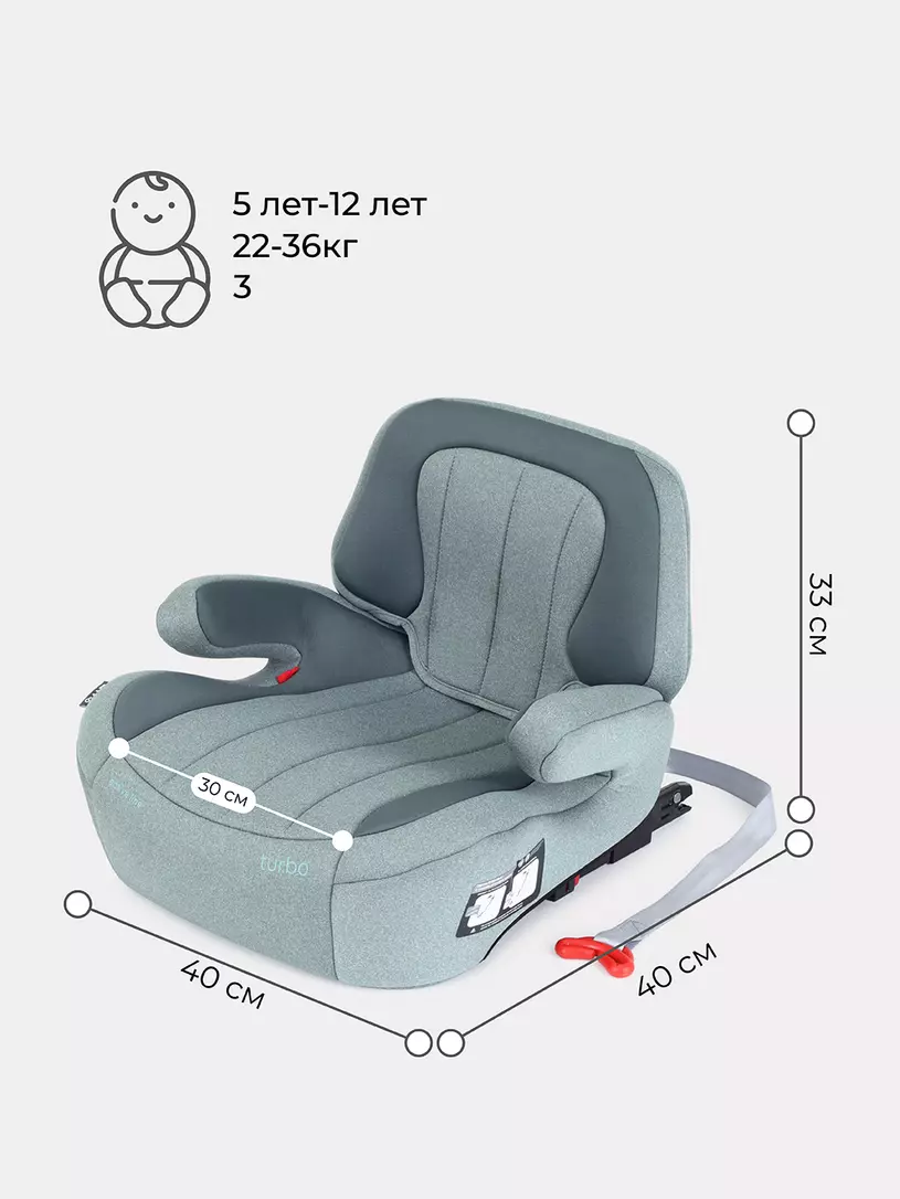 Автокресло Rant Turbo Isofix Active Line 3 (22-36 кг) Green
