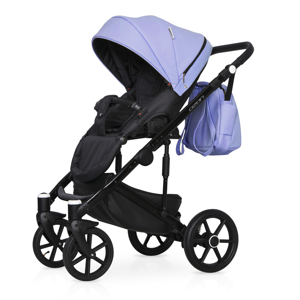 Коляска 3 в 1 Riko Basic Ozon Ecco 21 фиолетовый