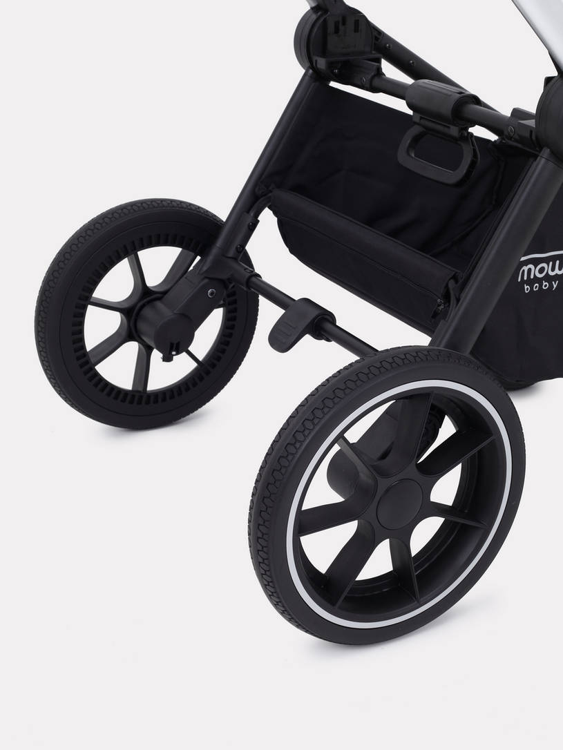 Коляска 2 в 1 MOWBaby ZOOM PU RA086 Silver Black