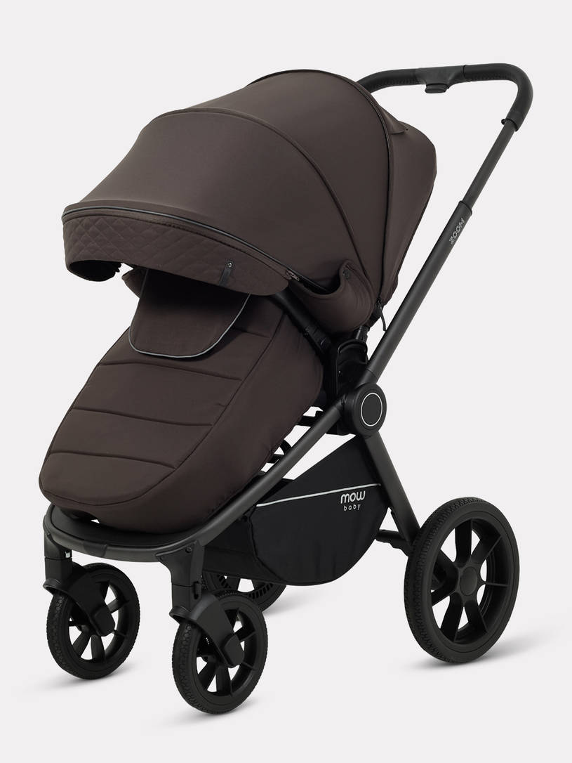 Коляска 2 в 1 Mowbaby Zoom PU Shine brown