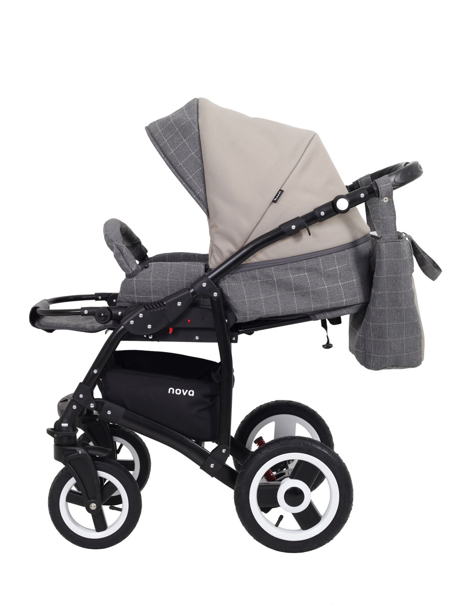 Коляска 2 в 1 Rant Nova 03 серый-бежевый
