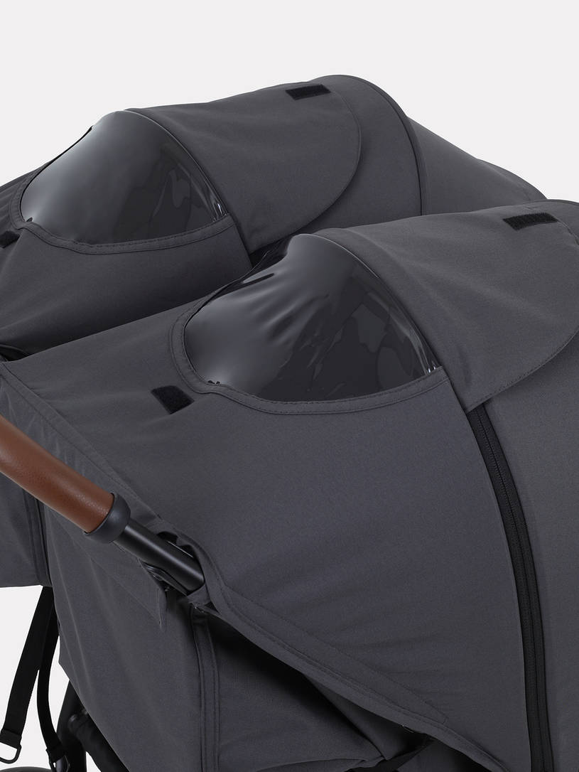 Коляска прогулочная для двойни Rant Twinny Graphite 2025