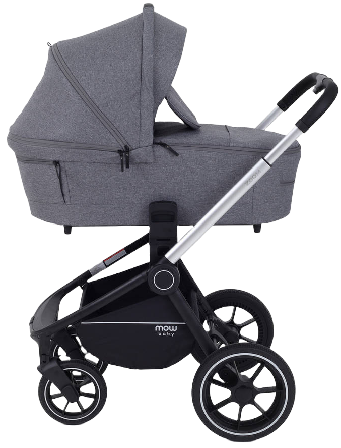 Коляска 3 в 1 MOWBaby ZOOM PU RA087 Silver Grey