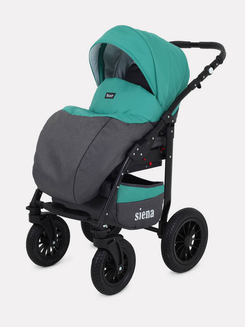 Коляска 3 в 1 Rant Siena 11 серый-темно-зеленый