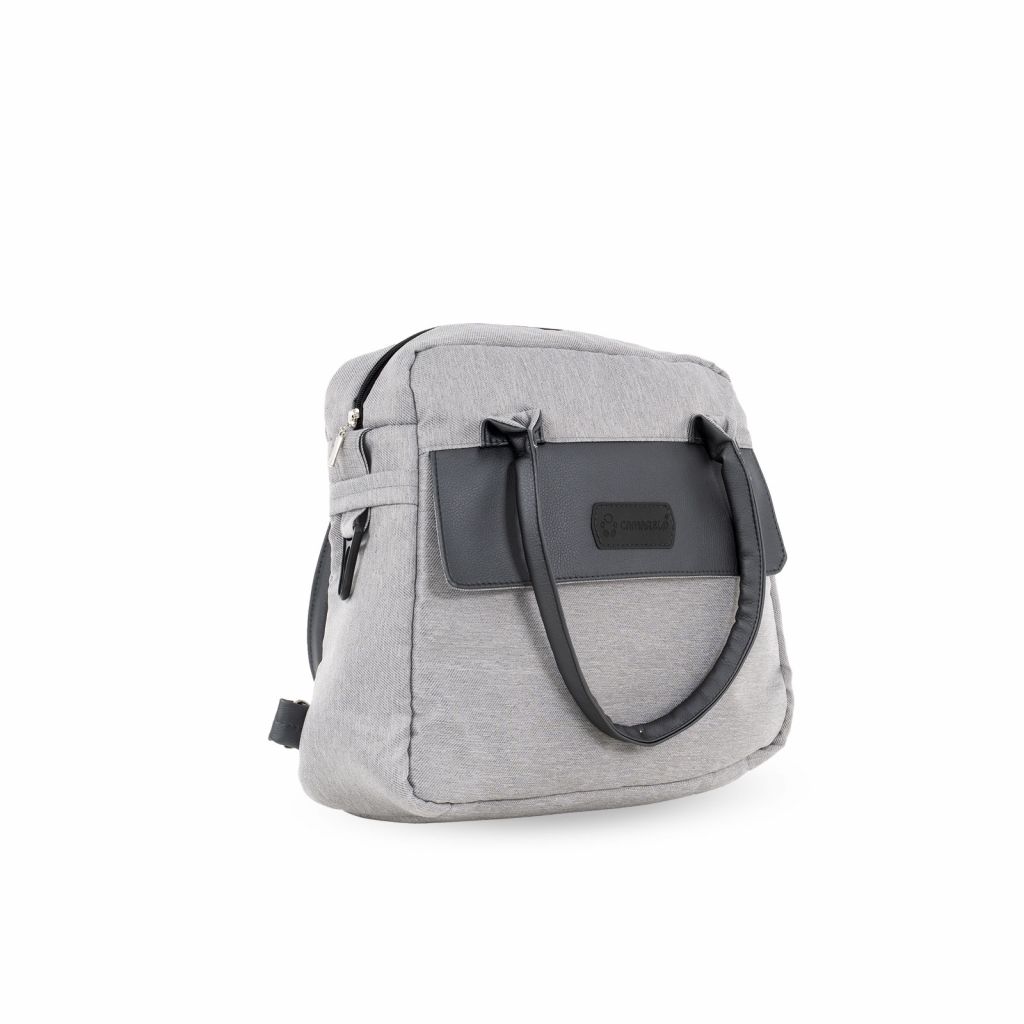 Коляска 2 в 1 Camarelo Ollio, Светло-серый меланж / Темно-серая эко-кожа (07)