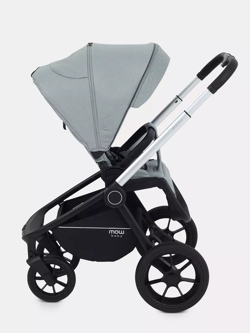 Коляска 3 в 1 Mowbaby Zoom Silver 2025 green tea