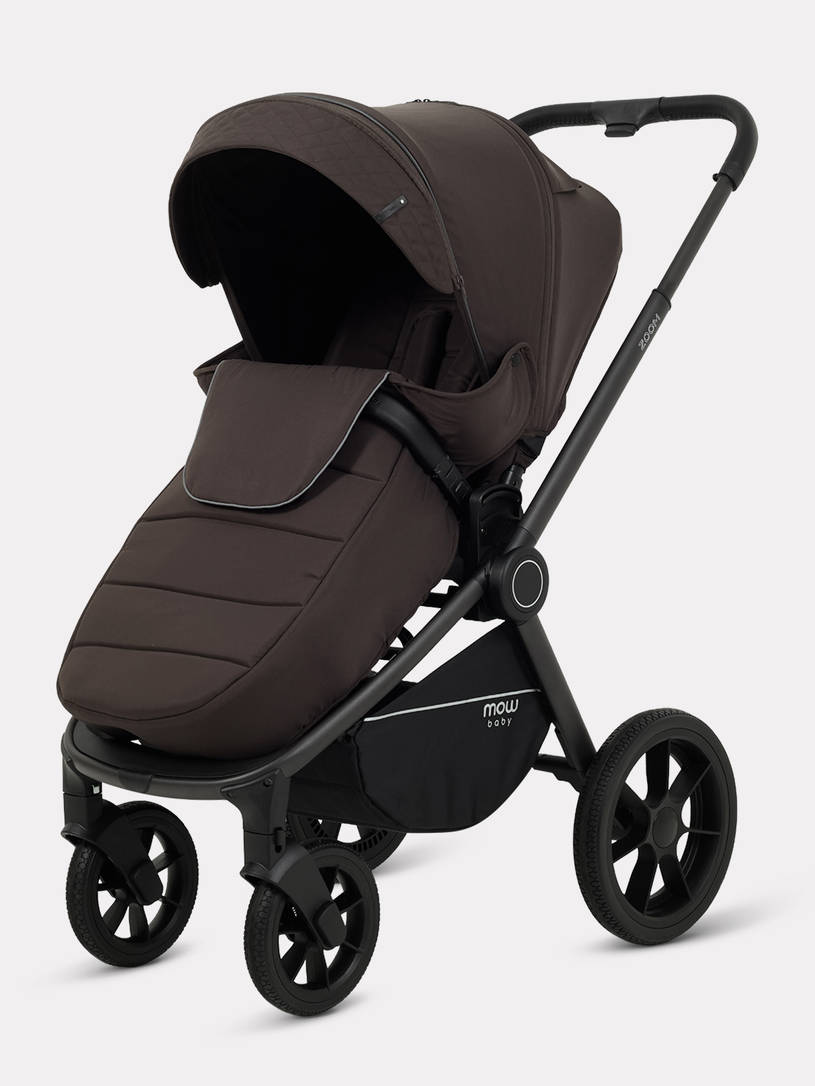 Коляска 2 в 1 Mowbaby Zoom PU Shine brown