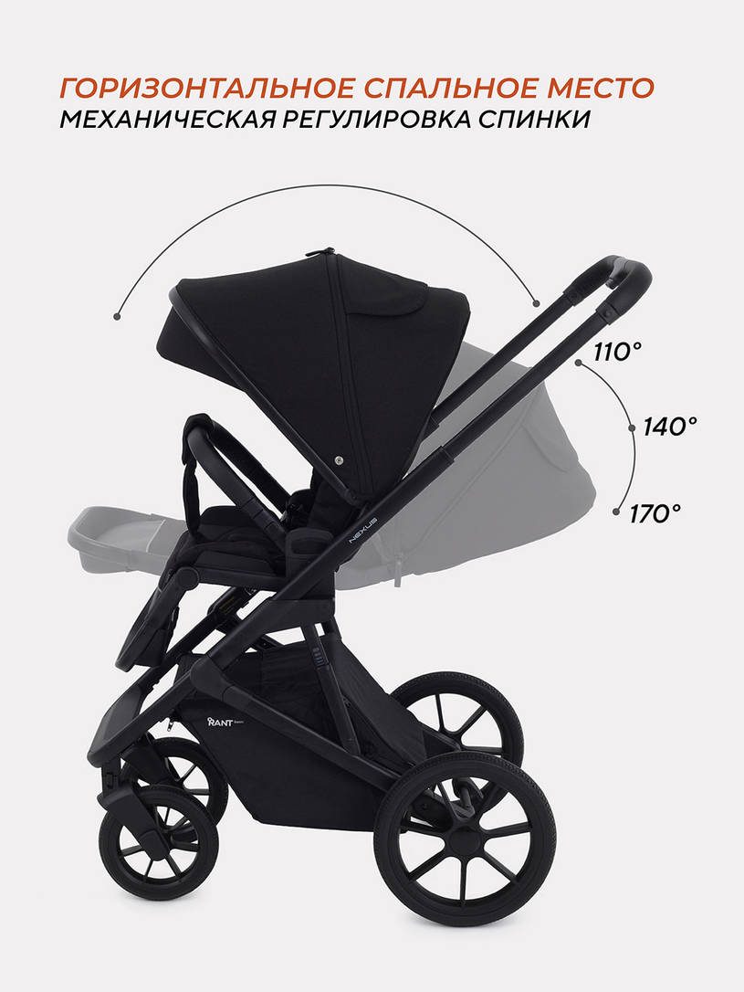 Коляска 2 в 1 Rant Basic Nexus Black
