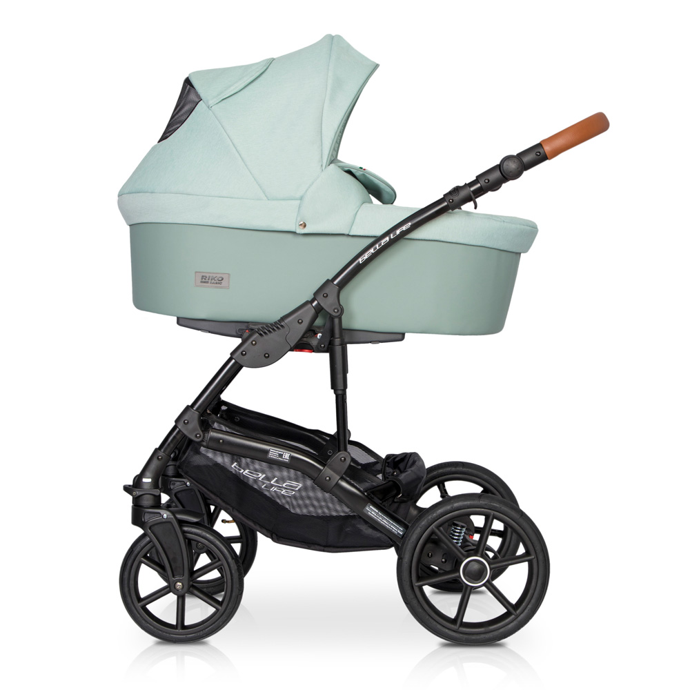 Коляска 3 в 1 Riko Basic Bella Life 02 Basil зеленый