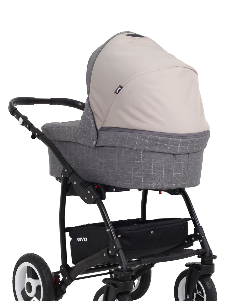 Коляска 2 в 1 Rant Nova 03 серый-бежевый