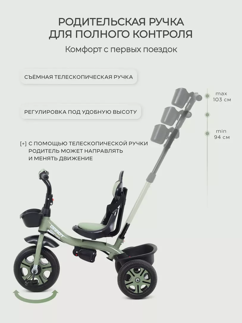 Велосипед 3-х колесный Rant Basic Dandy Green
