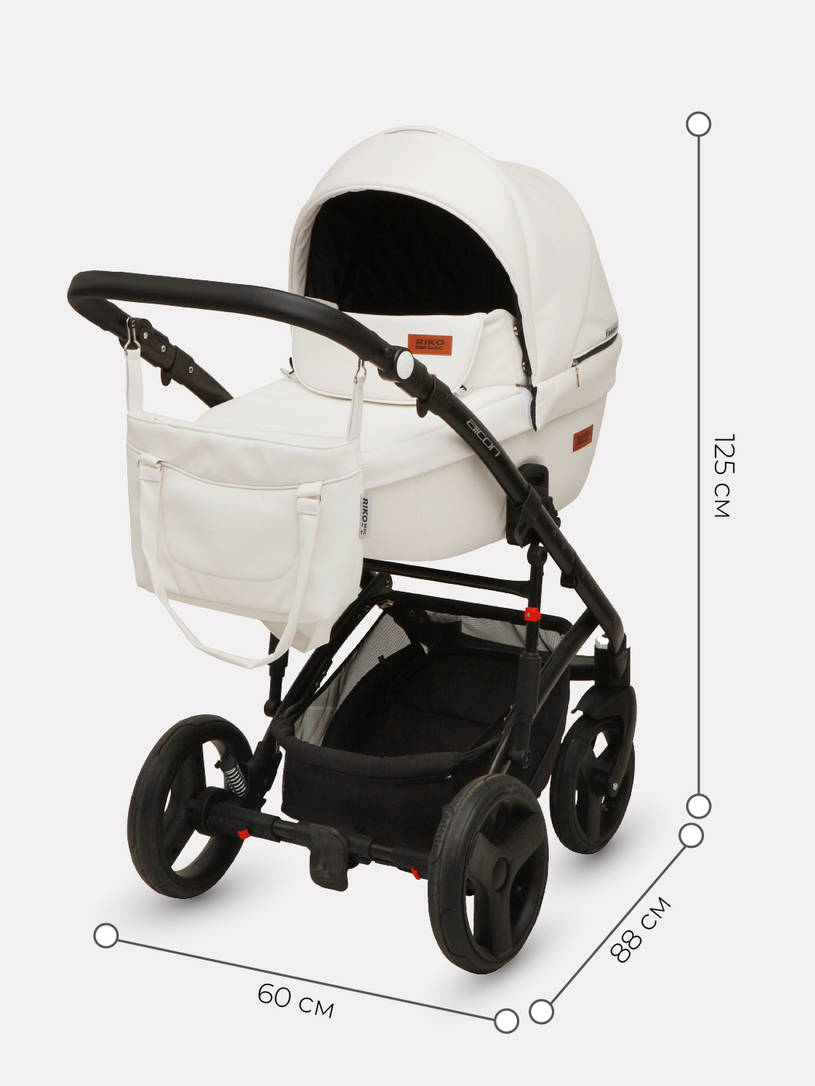 Коляска 2 в 1 Riko Basic Aicon Ecco 02 белый