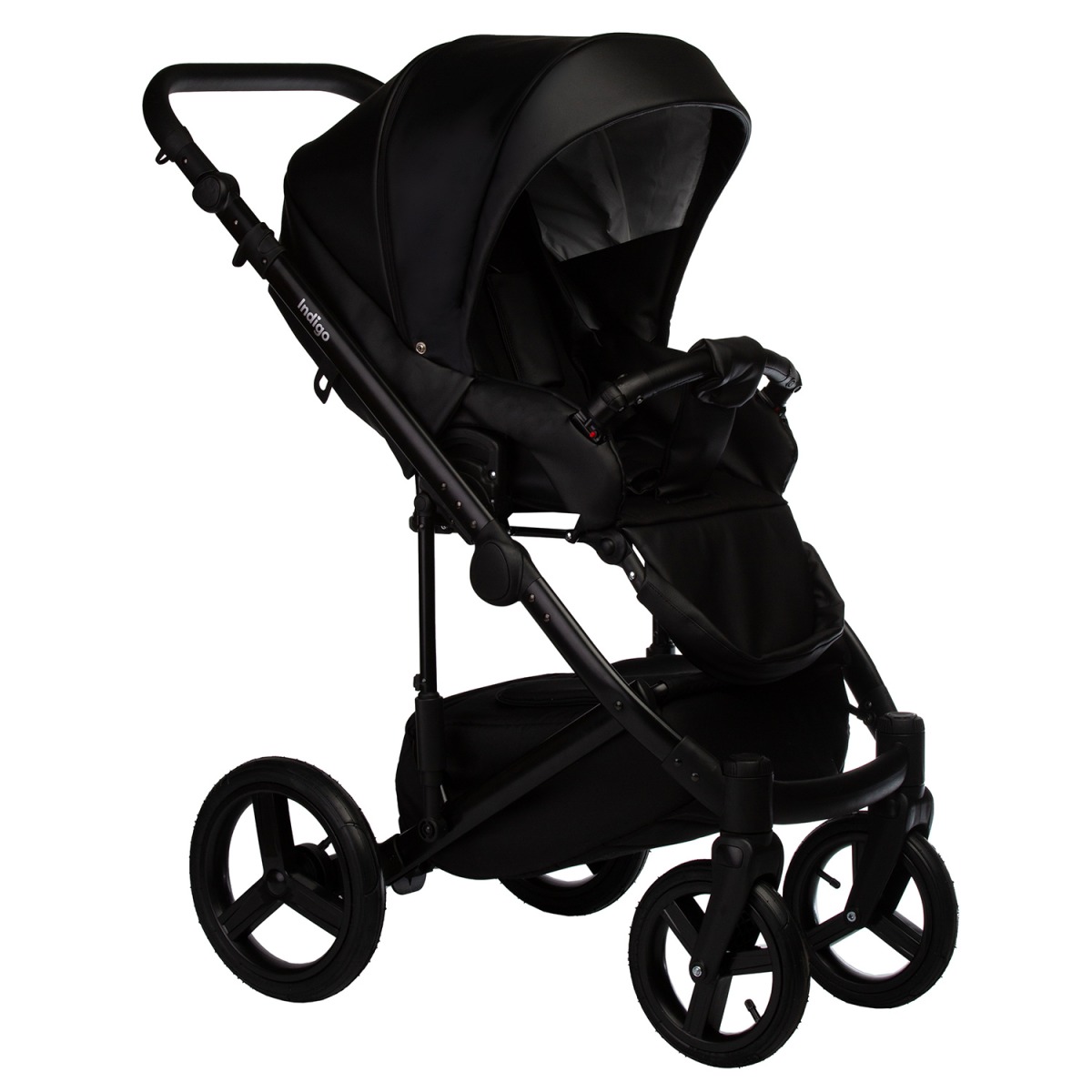 Коляска 2 в 1 Indigo Tour Eco, Te 06 (Черная кожа)