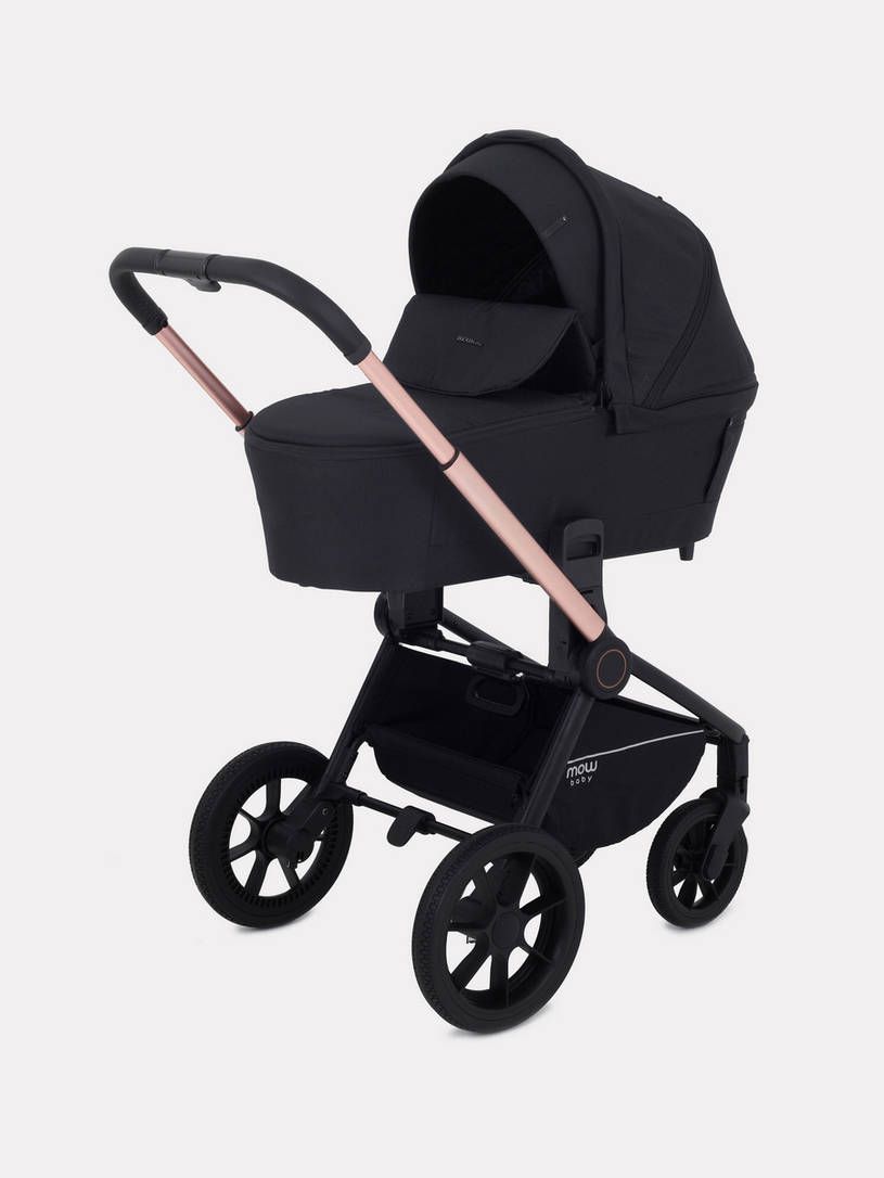 Коляска 3 в 1 Mowbaby Zoom Gold 2025 black