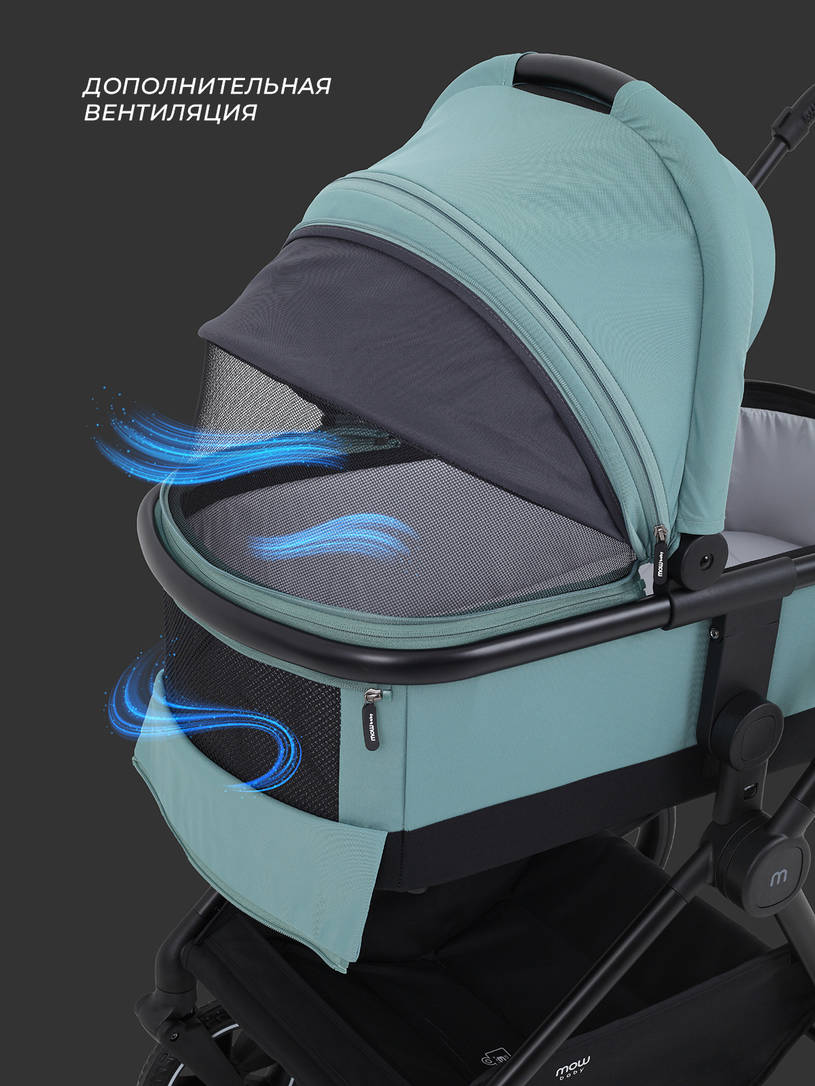 Коляска 2 в 1 Mowbaby Amber Mint