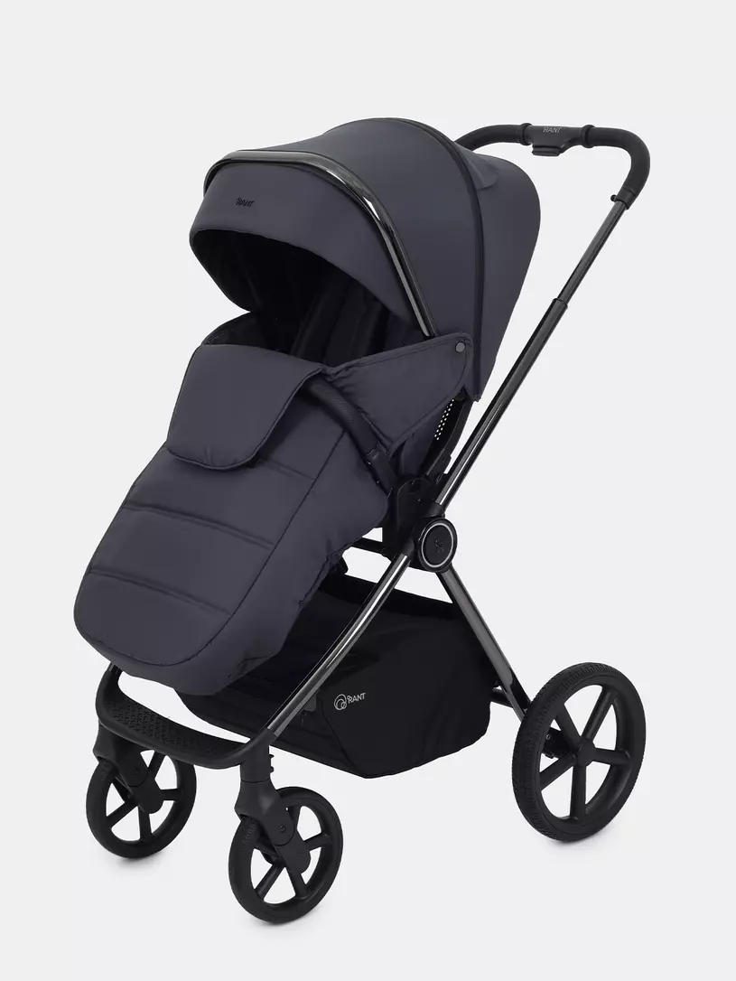 Коляска 2 в 1 Rant Teo Black Chrome Graphite